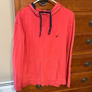 Nautica Coral Hoodie with Navy Accents